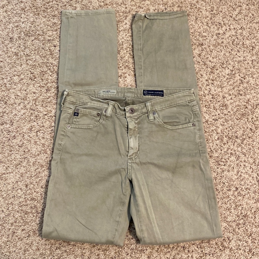 AG Adriano Goldschmied The Edge Mid-Rise Skinny Straight Pants